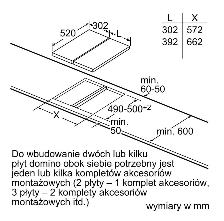 PŁYTA INDUKCYJNA DOMINO 30CM EH375FBB1E - obrazek 2
