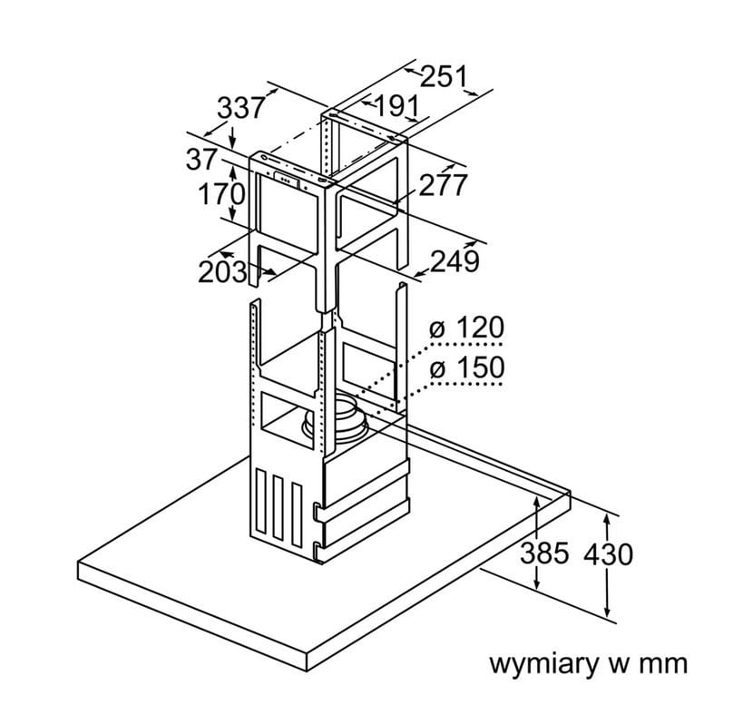 OKAP WYSPOWY 90CM STAL NIERDZEWNA LF98BIP50 - obrazek 2