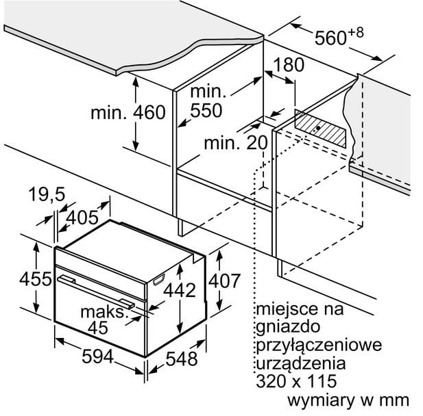 PIEKARNIK DO ZABUDOWY KOMPAKTOWY STALOWY CBG635BS3 - obrazek 2