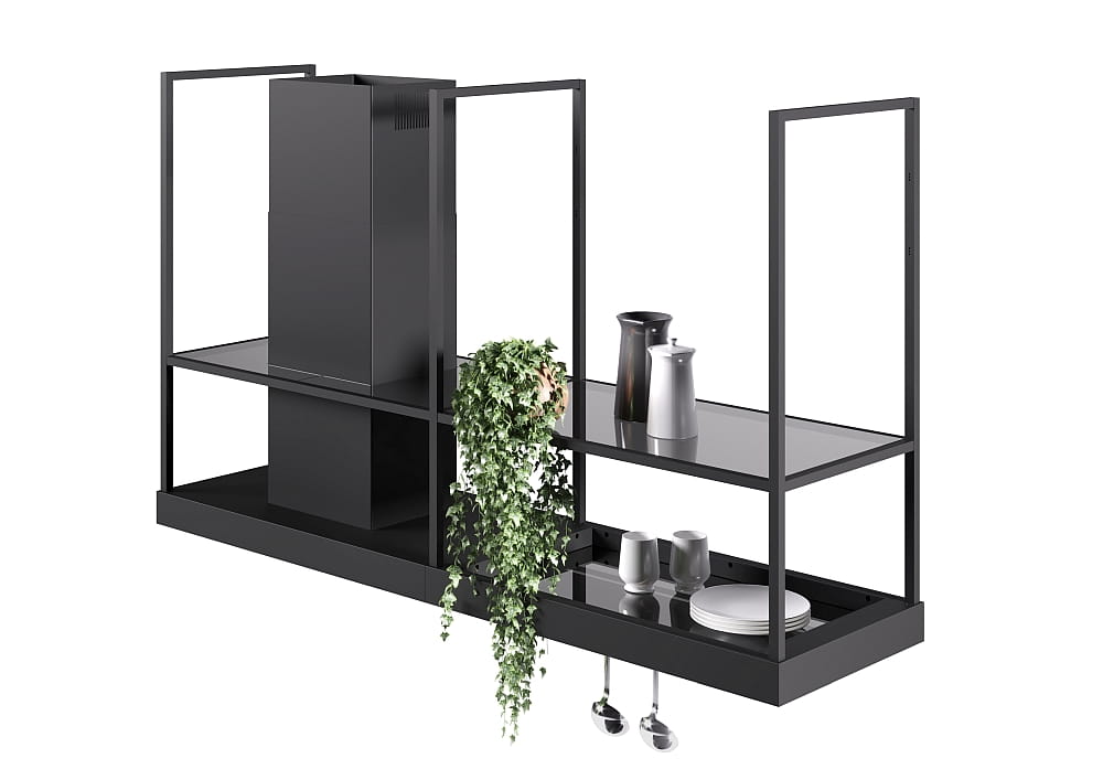 Okap wyspowy T-SHELF BK MATT 180 - obrazek 8