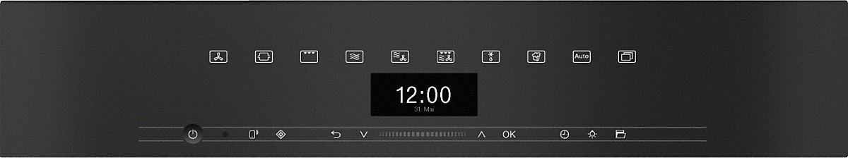 Piekarnik do zabudowy bezuchwytowy z kuchnią mikrofalową H 7440 BMX ObsidianBlack Miele - obrazek 3