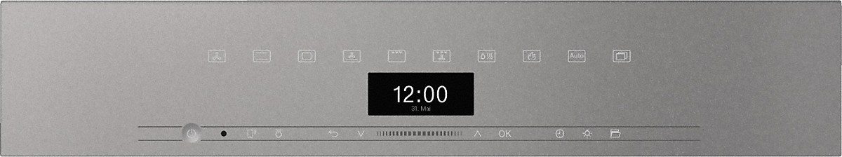 Piekarnik do zabudowy kompaktowy bezuchwytowy z pyrolizą H 7440 BPX GraphitGrey Miele - obrazek 3