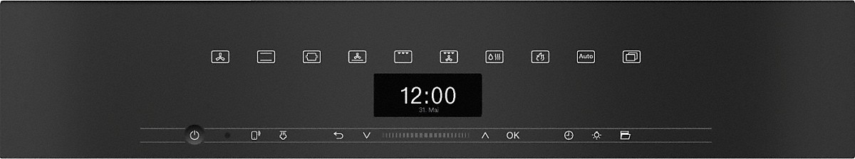 Piekarnik do zabudowy z pyrolizą bezuchwytowy H 7464 BPX ObsidianBlack Miele - obrazek 3