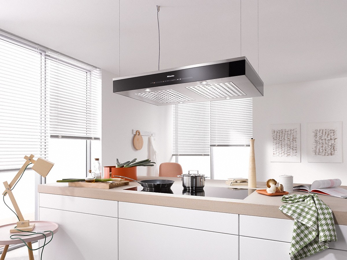 Wyciąg wyspowy DA 6708 D Aura Ed. 6000 ObsidianBlack Miele - obrazek 2