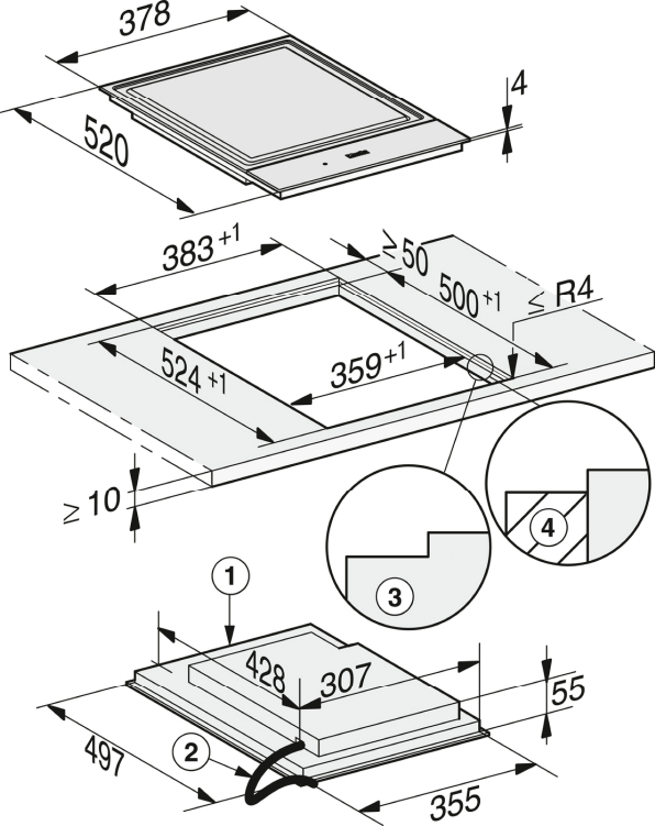 Płyta grzewcza z ogrzewanym indukcyjnie tepanem CS 7632 FL Miele - obrazek 4