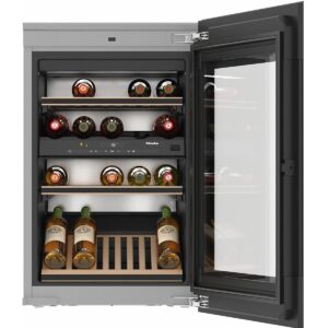 Chłodziarka na wino do zabudowy z FlexiFrame i Push2open KWT 6422 iG Graphitgrey Miele