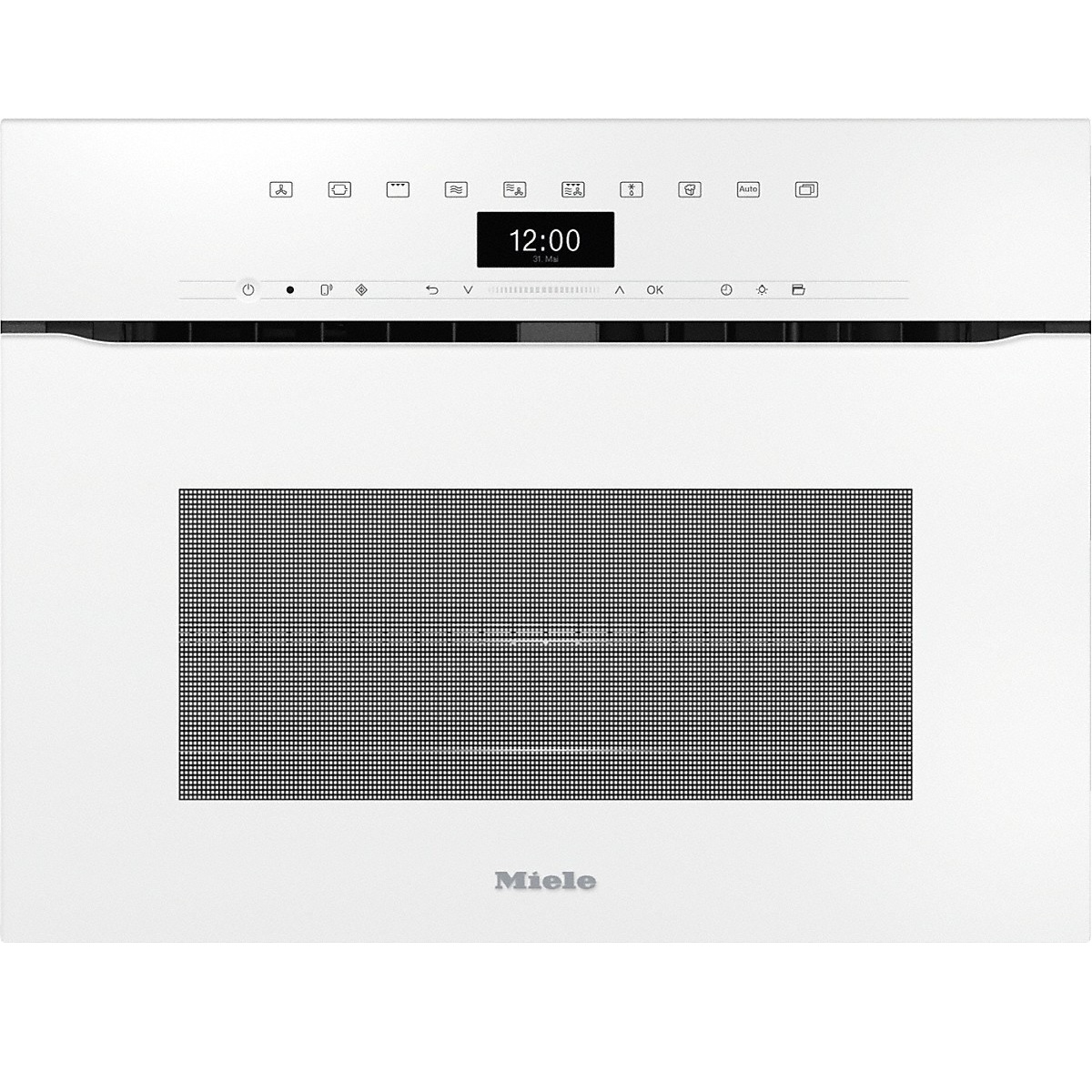 Piekarnik do zabudowy bezuchwytowy z kuchnią mikrofalową H 7440 BMX BrilantWhite Miele