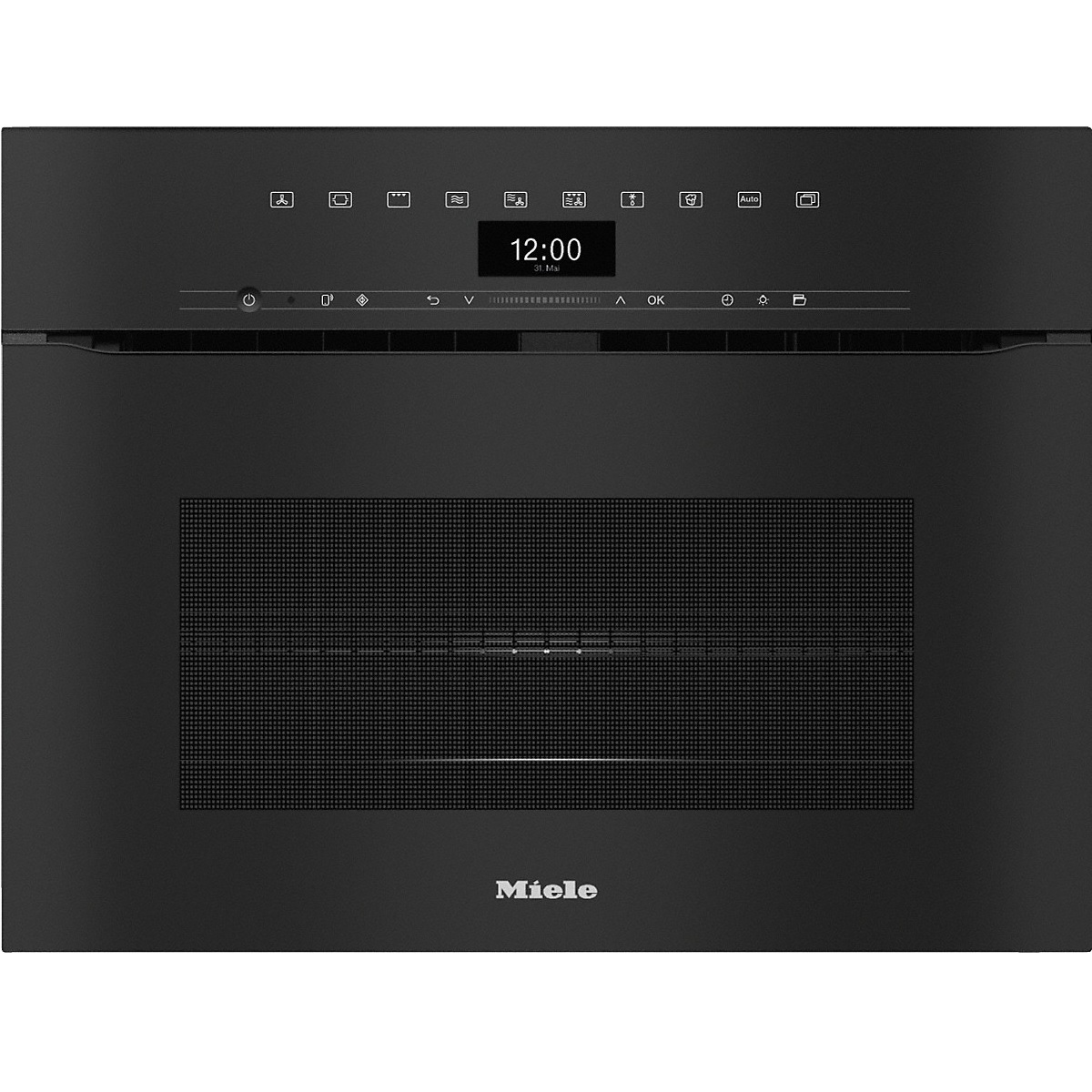 Piekarnik do zabudowy bezuchwytowy z kuchnią mikrofalową H 7440 BMX ObsidianBlack Miele