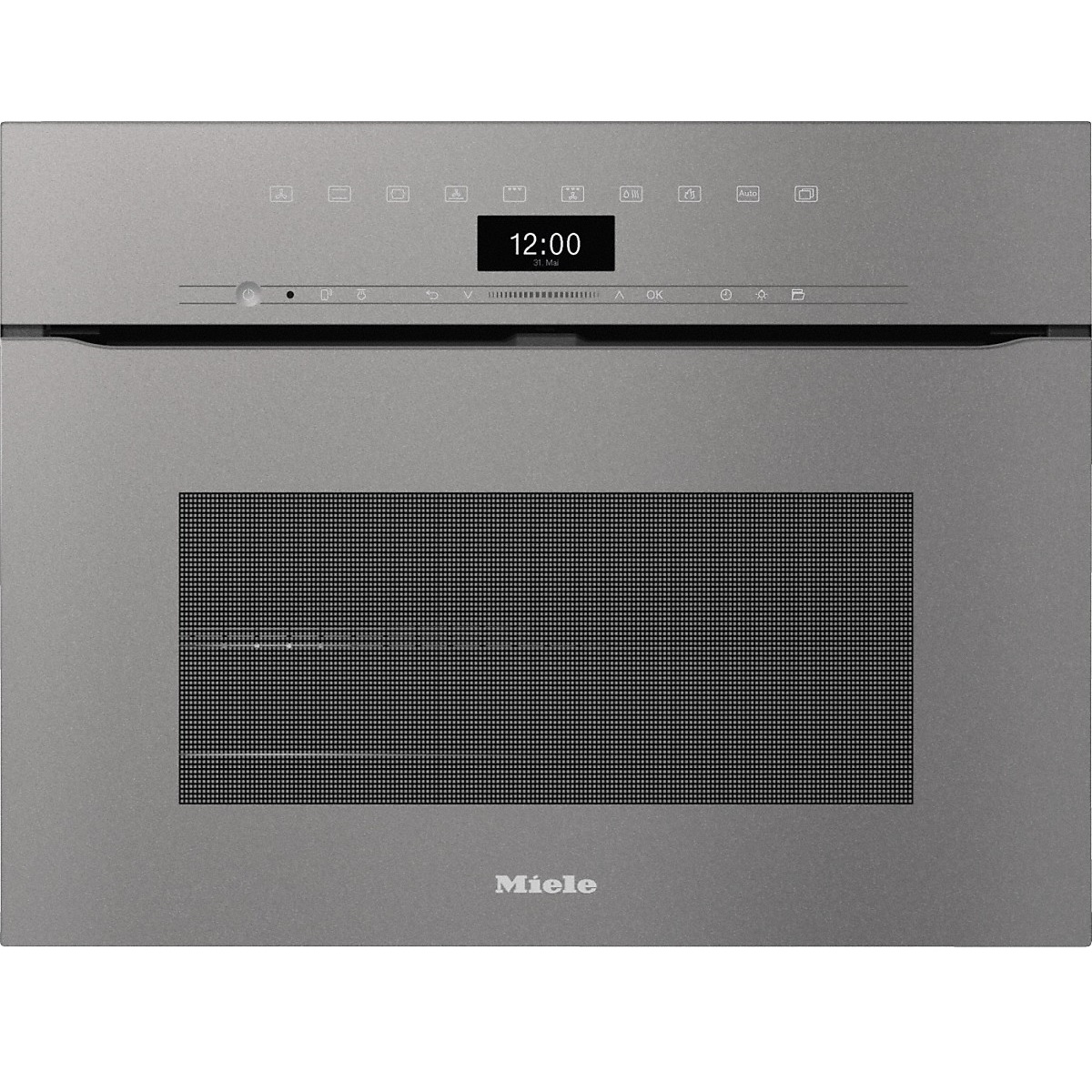 Piekarnik do zabudowy kompaktowy bezuchwytowy z pyrolizą H 7440 BPX GraphitGrey Miele