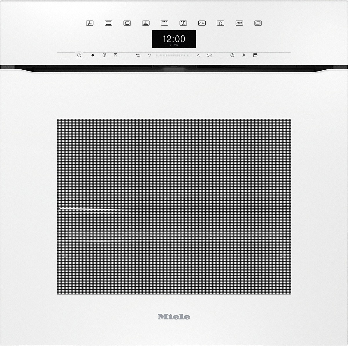 Piekarnik do zabudowy z pyrolizą bezuchwytowy H 7464 BPX BrilantWhite Miele