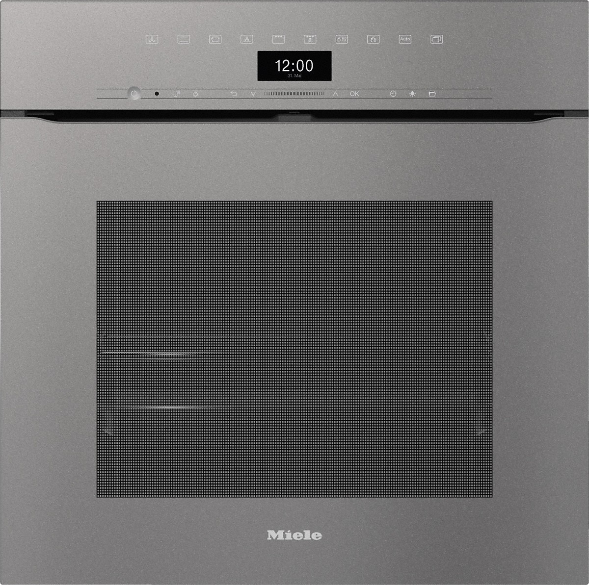 Piekarnik do zabudowy z pyrolizą bezuchwytowy H 7464 BPX GraphitGrey Miele