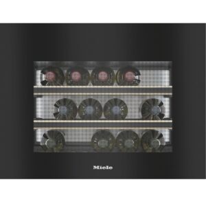 Chłodziarka na wino do zabudowy z FlexiFrame Plus i Push2open KWT 7112 iG Obsidianblack Miele