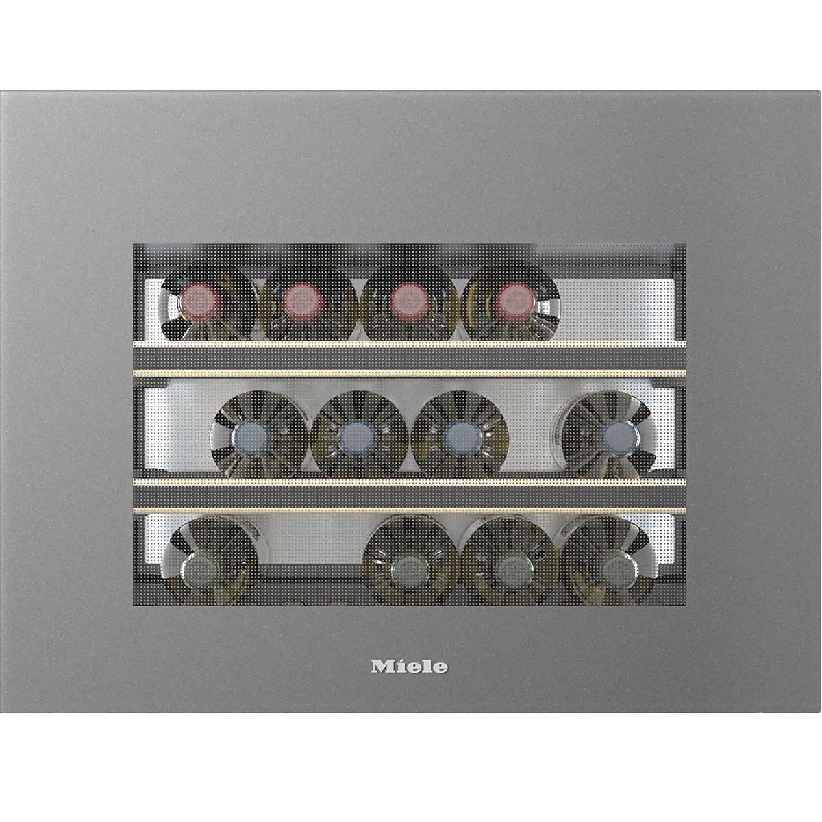 Chłodziarka na wino do zabudowy z FlexiFrame Plus i Push2open KWT 7112 iG Graphitgrey Miele