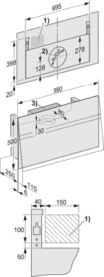 Wyciąg przyścienny DA 9298 W Screen Blackboard Miele - obrazek 2