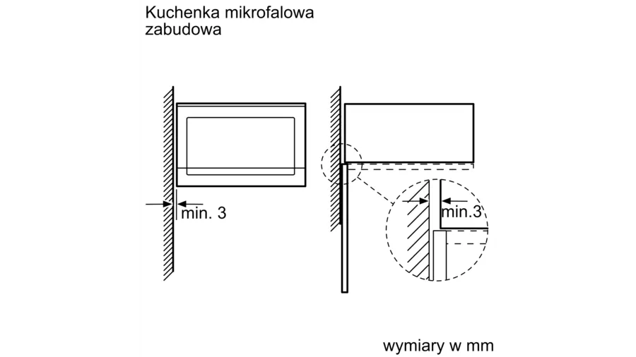 Kuchenka mikrofalowa do zabudowy 59 x 38 cm BFL553MS0 Bosch Seria 4 - obrazek 8