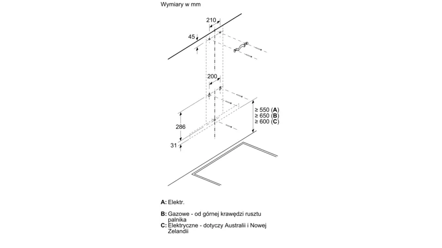 Okap naścienny 90 cm DWB94BC50 Bosch Serie 2 - obrazek 7