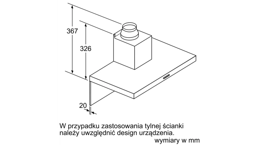 Okap naścienny 90 cm DWB94BC50 Bosch Serie 2 - obrazek 9