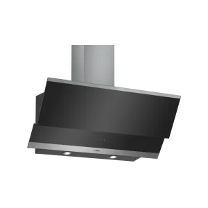 Okap naścienny 90 cm Czarne szkło DWK095G60 Bosch Serie 2