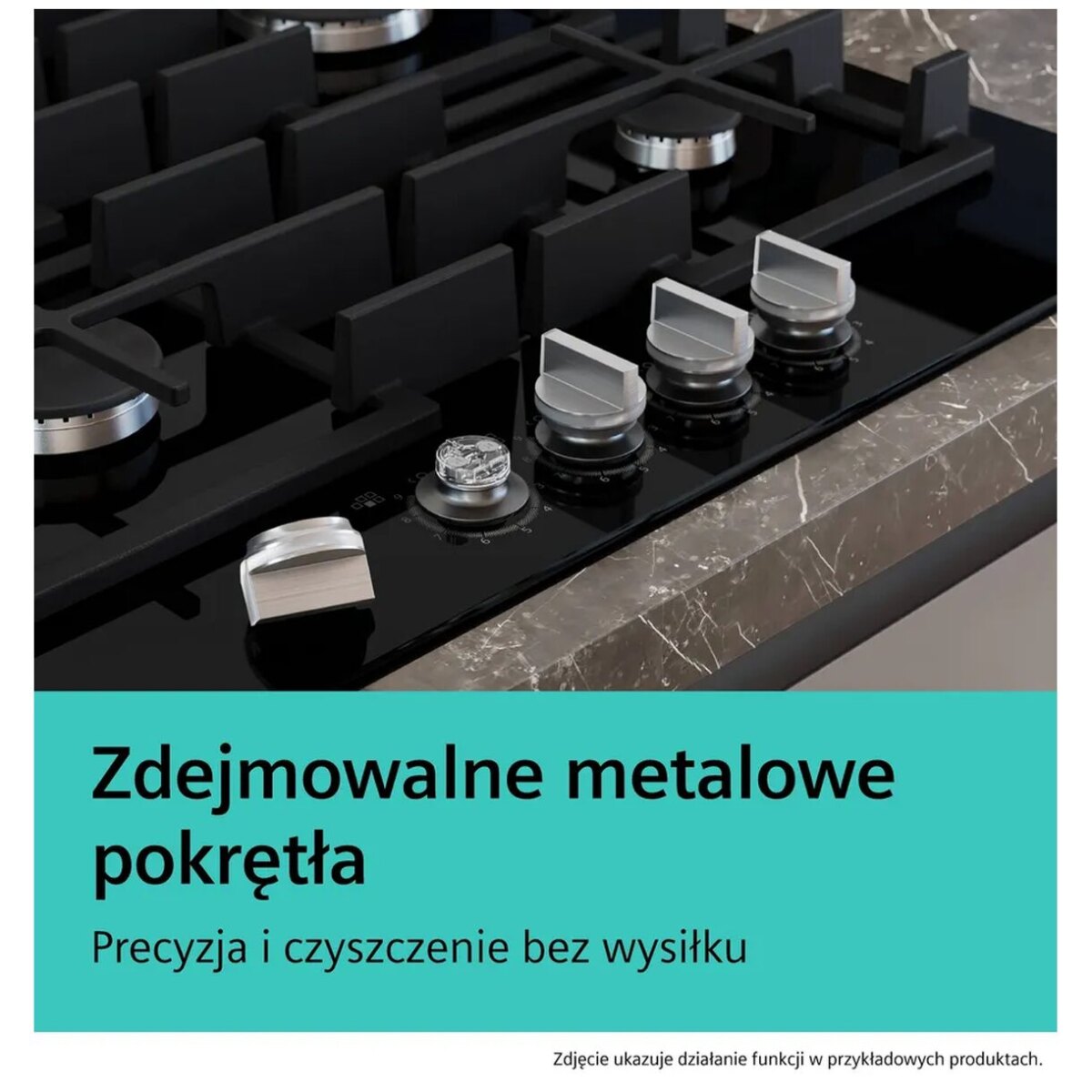 Płyta gazowa Siemens iQ700 ER9A6SH40 90 cm Szkło hartowane, Czarny - obrazek 6