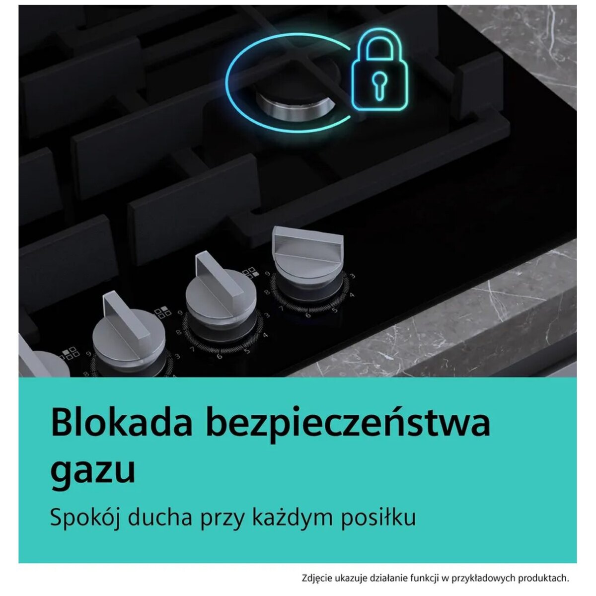 Płyta gazowa Siemens iQ700 ER9A6SH40 90 cm Szkło hartowane, Czarny - obrazek 10