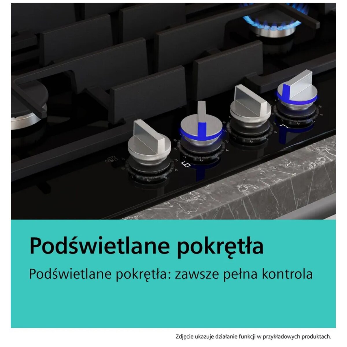 Płyta gazowa Siemens iQ700 ER9A6SH40 90 cm Szkło hartowane, Czarny - obrazek 8