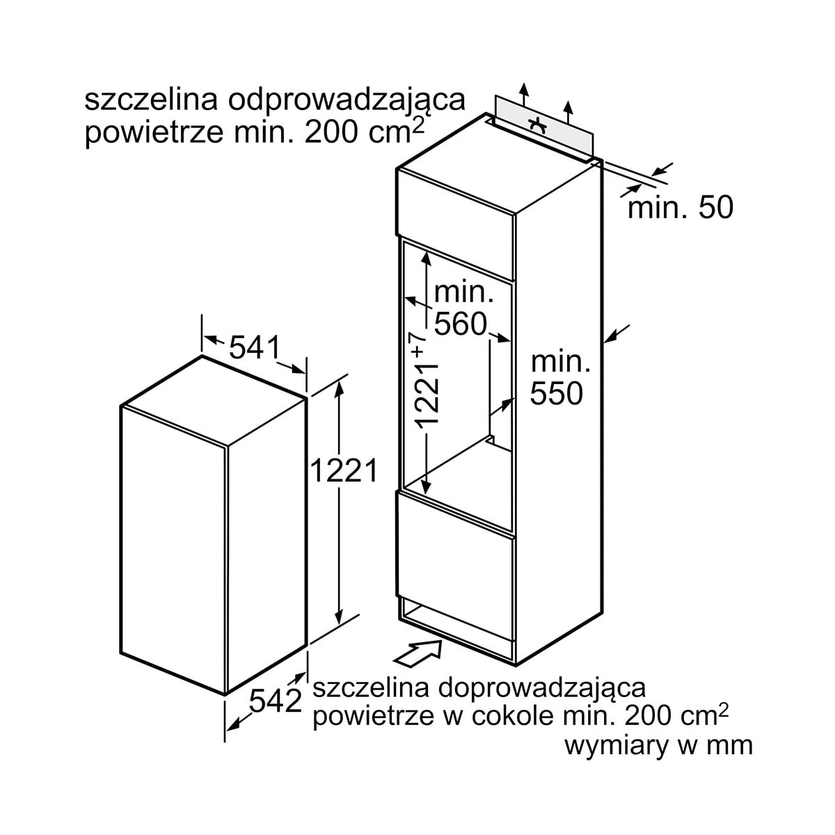 CHŁODZIARKA SERIE 2 122CM KIR24NSF2 - obrazek 2