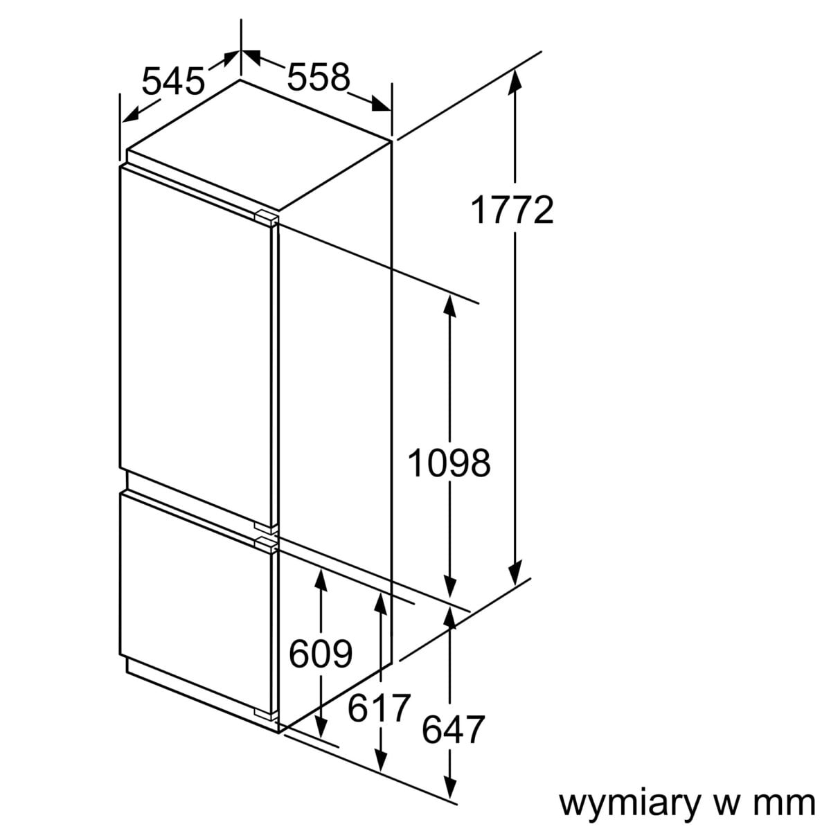 CHŁODZIARKO-ZAMRAŻARKA, ZAMRAŻARKA NA DOLE SERIE 6 177 CM KIS87AFE0 - obrazek 3