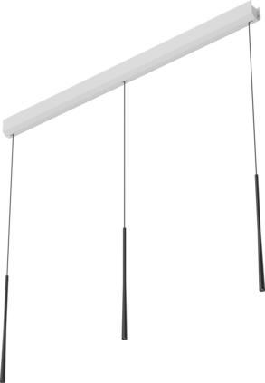 Lampa wisząca BORA Stars LSLSW w potrójnym układzie liniowym – czerń