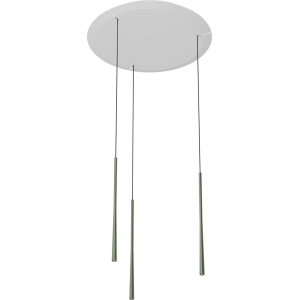 Lampa wisząca BORA Stars LSZMG w potrójnym układzie okrągłym – butelkowa zieleń