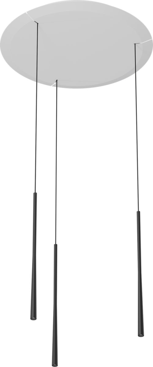 Lampa wisząca BORA Stars LSZSW w potrójnym układzie okrągłym – czerń