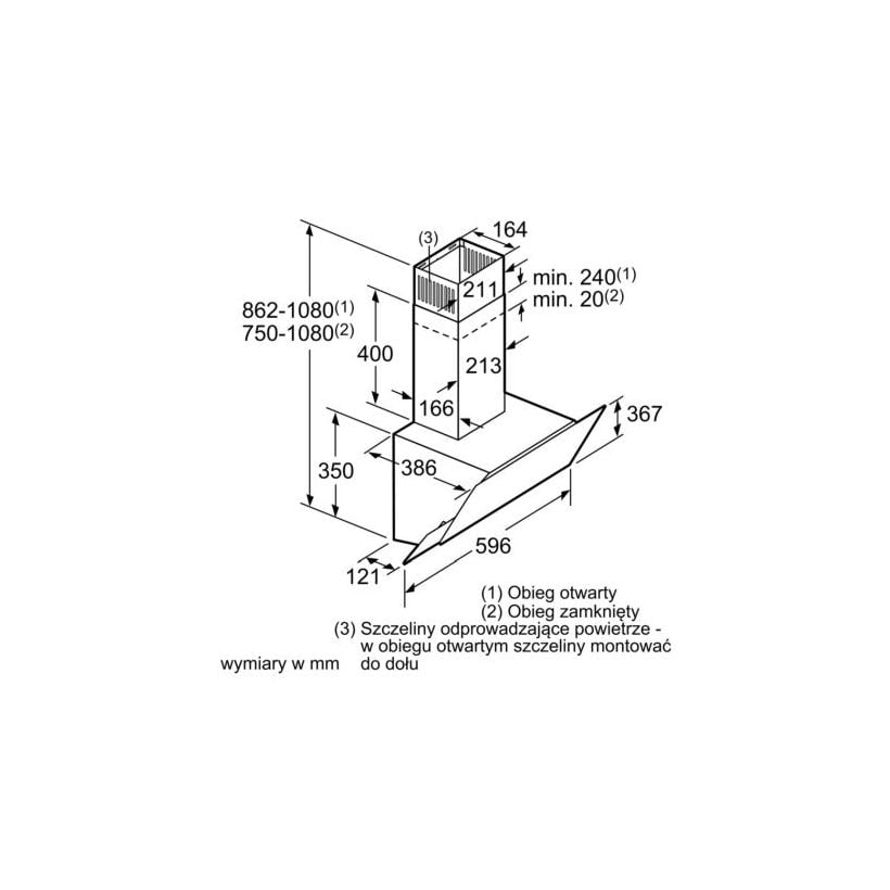 Okap kominowy Siemens LC 65KA270 60 cm - obrazek 2
