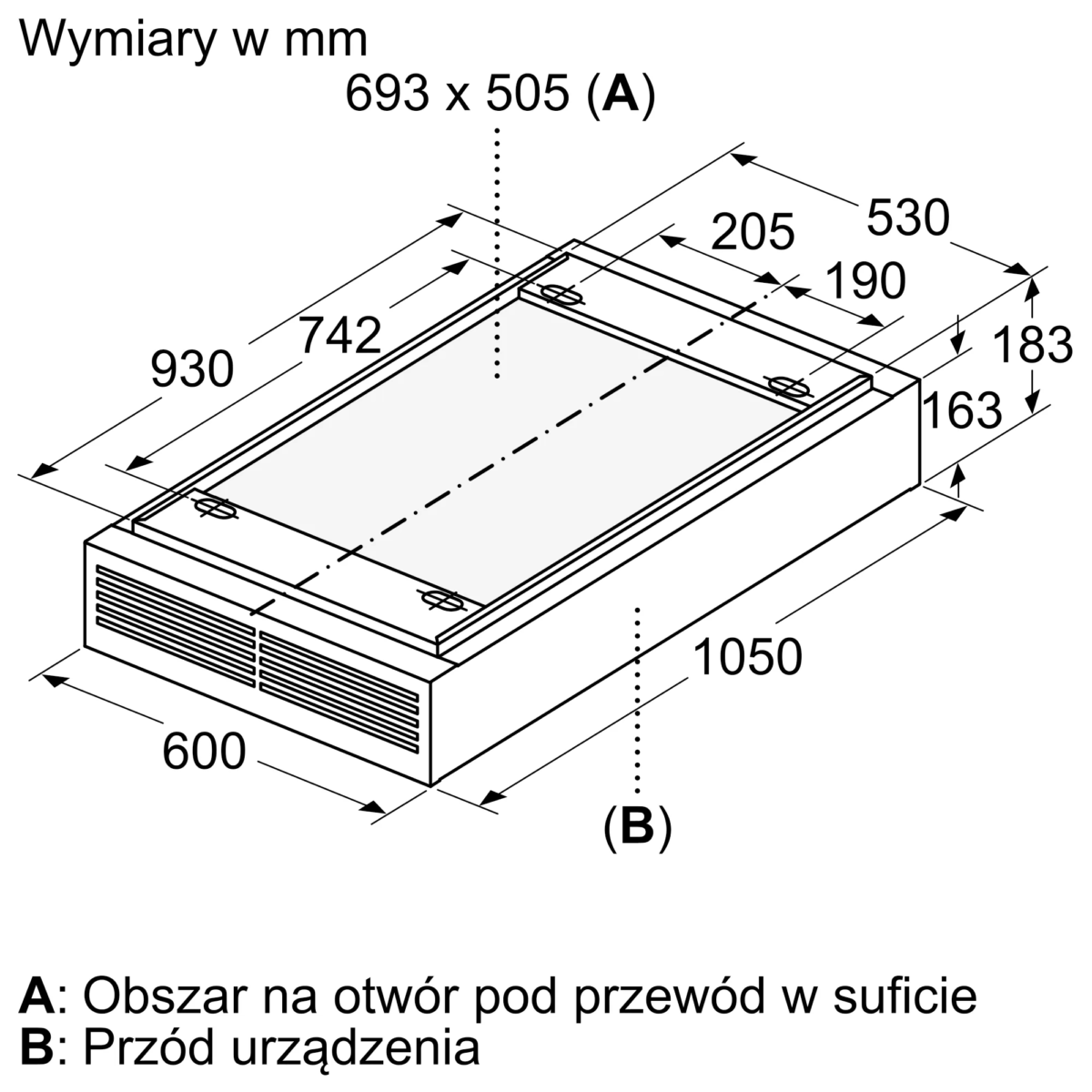 WYCIĄG SUFITOWY 105 cm LR16RBQ20 - obrazek 4