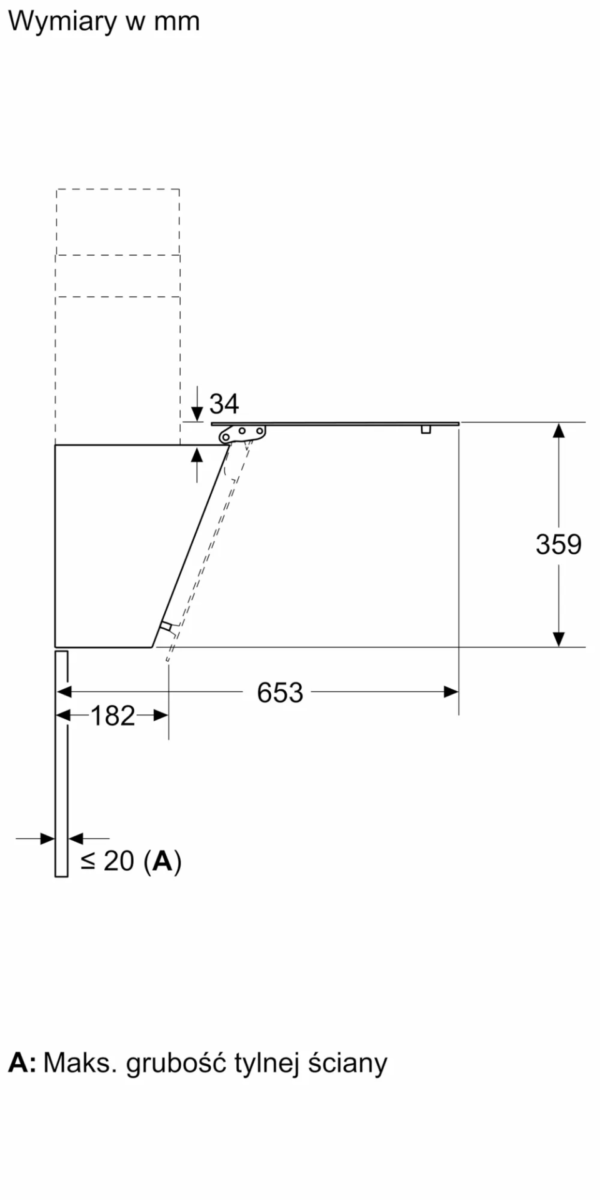 Okap naścienny czarny DWK85DK60 Bosch Serie 2 - obrazek 9