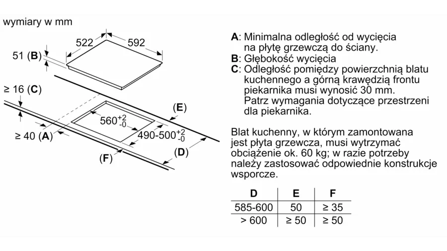 Płyta indukcyjna 60 cm PXE611FC1E Bosch Serie 6 - obrazek 8