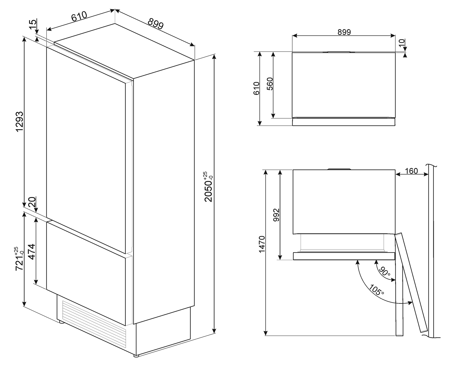 LODÓWKA DO ZABUDOWY SMEG RI96RSI - obrazek 2