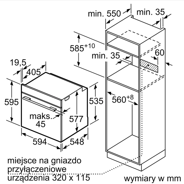 PIEKARNIK ELEKTRYCZNY 60 cm HRG656XS2 stal szlachetna - obrazek 2