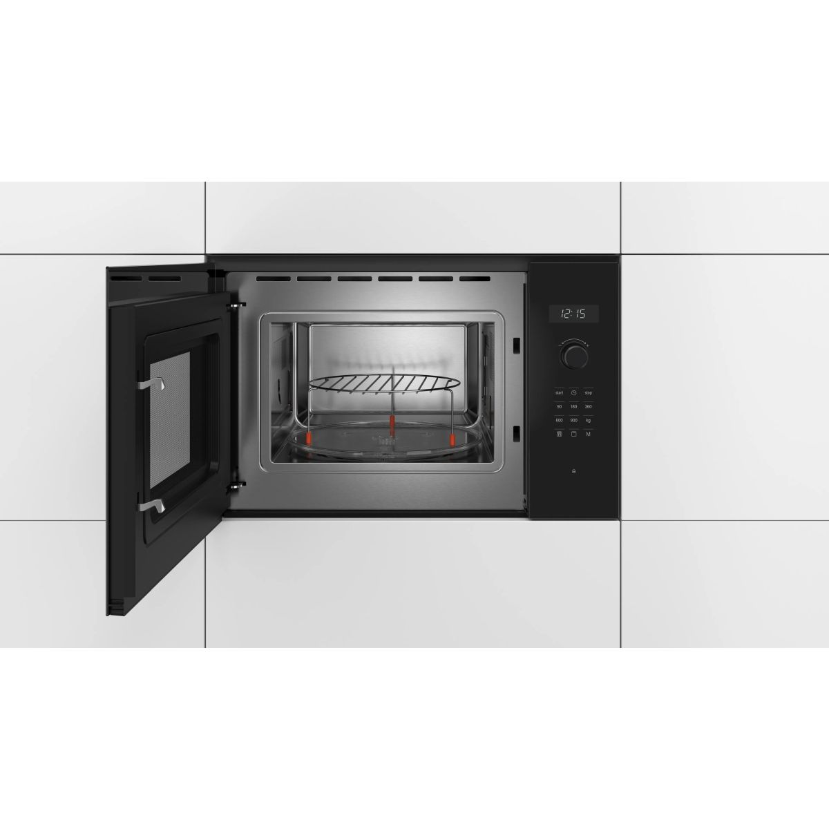 Kuchenka mikrofalowa Bosch BEL554MB0 do zabudowy Serie 6 59 x 38 cm Czarny - obrazek 3