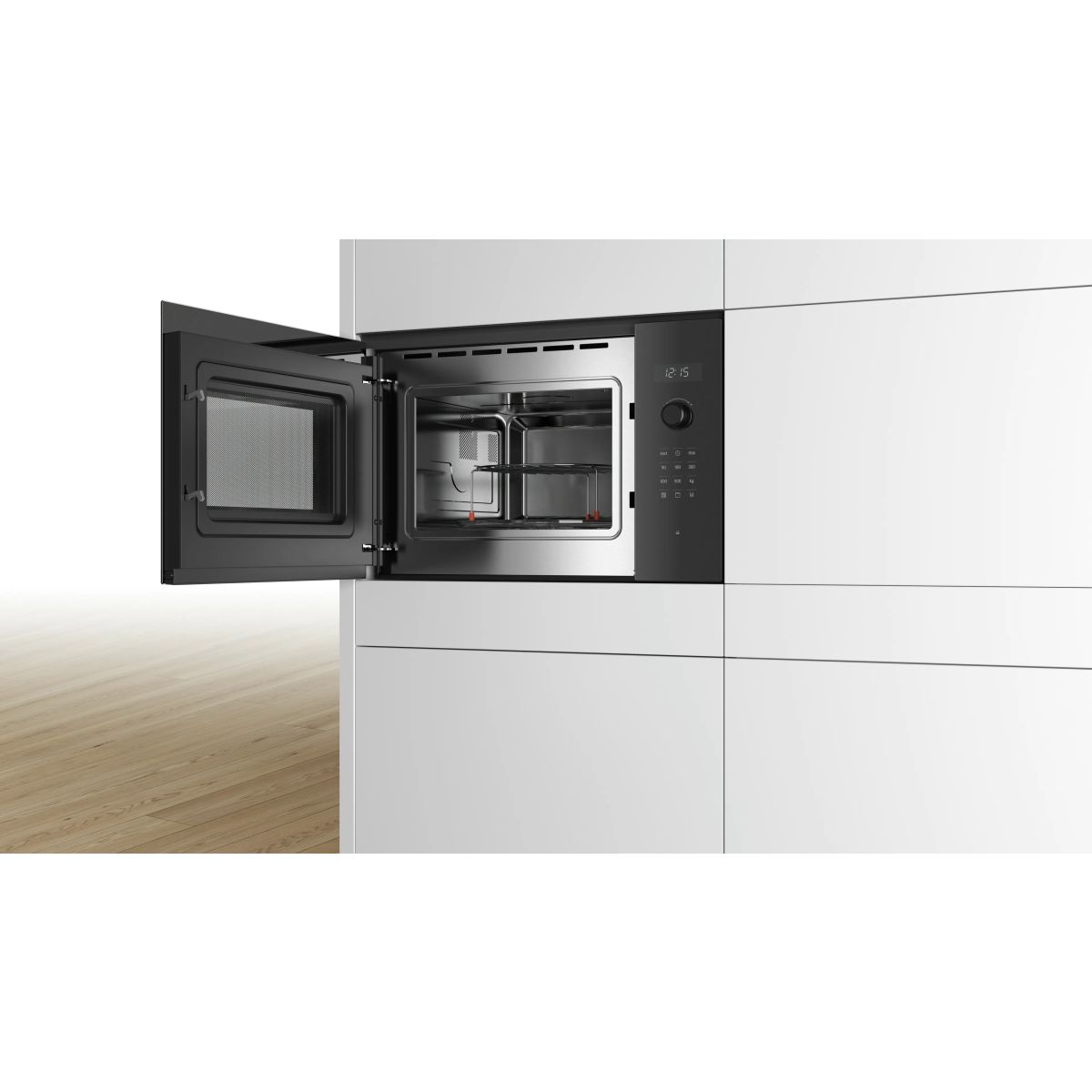 Kuchenka mikrofalowa Bosch BEL554MB0 do zabudowy Serie 6 59 x 38 cm Czarny - obrazek 4