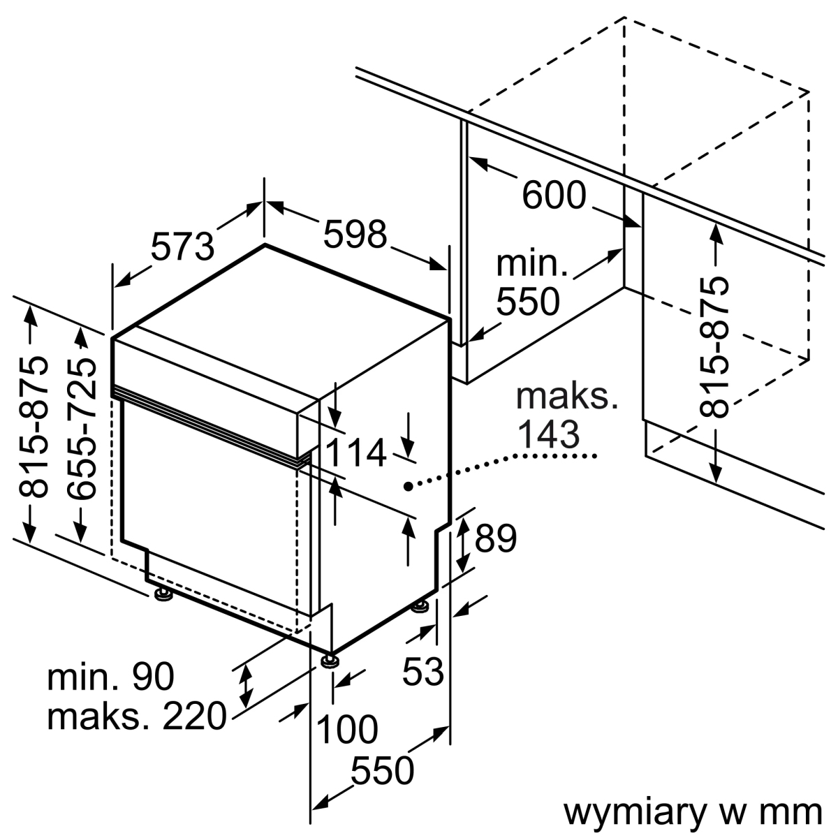 Zmywarka do zabudowy z panelem SMI6YCS02E Bosch 60 cm Stal szczotkowana Serie 6 - obrazek 11