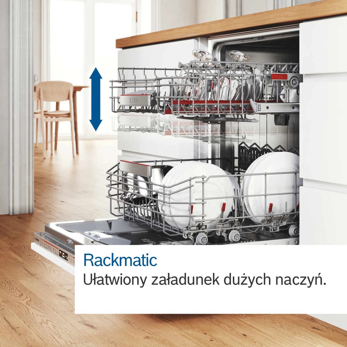 Zmywarka do zabudowy z panelem SMI6YCS02E Bosch 60 cm Stal szczotkowana Serie 6 - obrazek 4