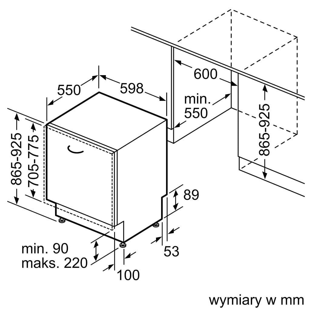 ZMYWARKA DO ZABUDOWY SX87YX03CE w pełni zintegrowana - obrazek 8