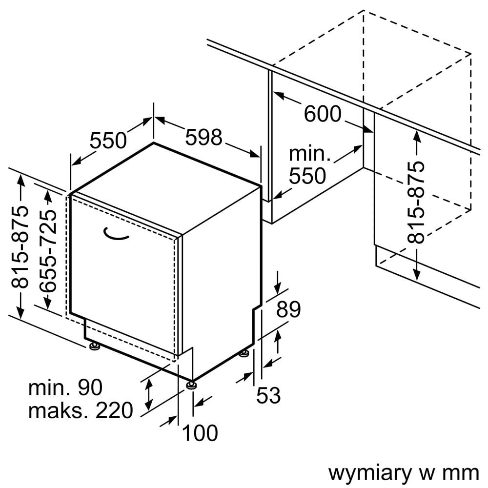 Zmywarka do zabudowy 60 cm w pełni zintegrowana SMV6ECX69E - obrazek 2