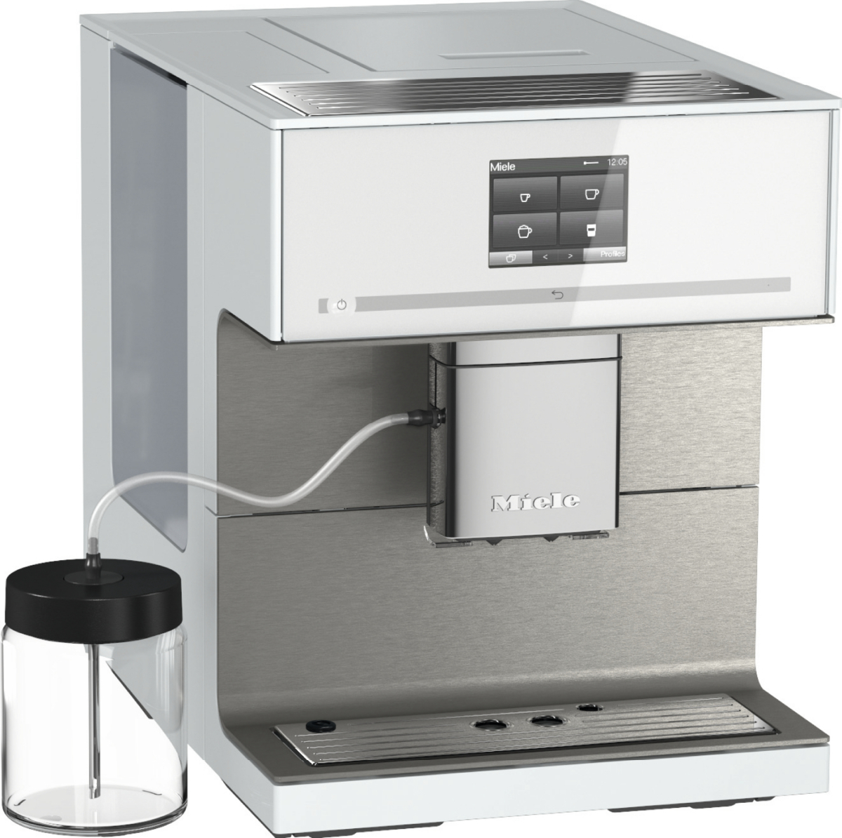 Wolnostojący ekspres do kawy Z funkcją OneTouch for Two CM 7550 CoffeePassion BrilliantWhite Miele - obrazek 2
