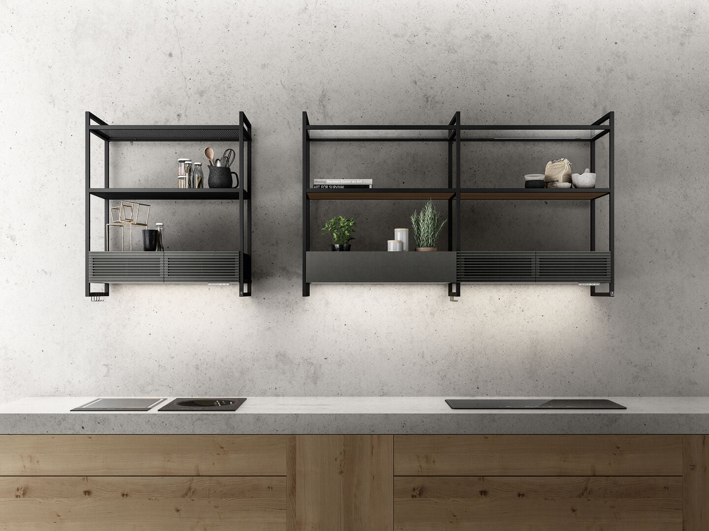 Okap naścienny PRF0166703 OPEN SUITE 80cm czarny - obrazek 6
