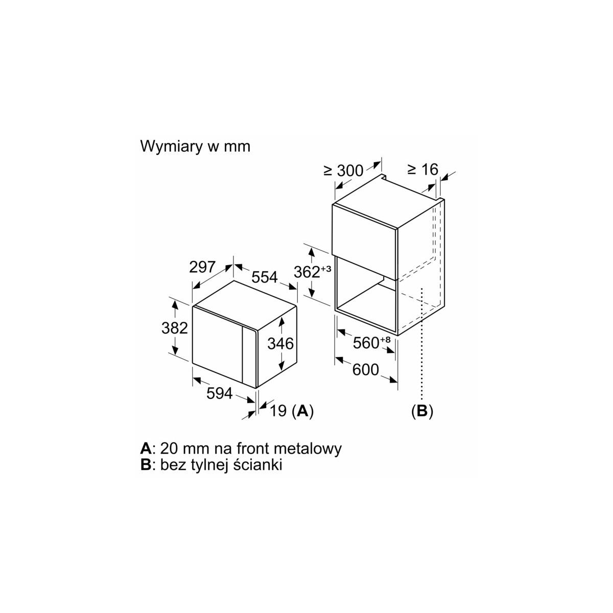 Kuchenka mikrofalowa Siemens BF520LMA1 iQ300 do zabudowy Czarny - obrazek 2