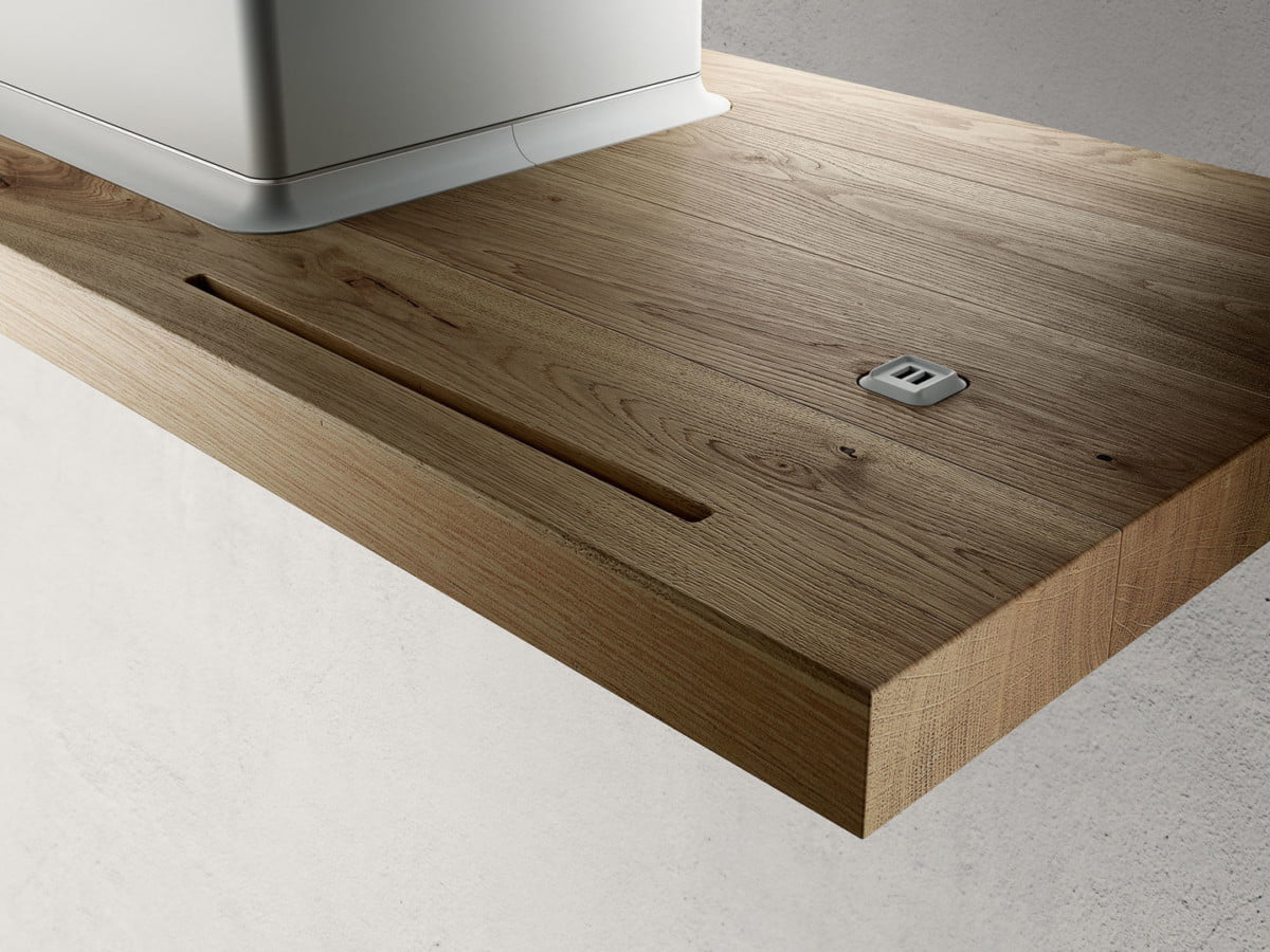 OKAP WYSPOWY BIO ISLAND WH/A/120 ROVERE PRF0148081 BIAŁY+DĄB - obrazek 2