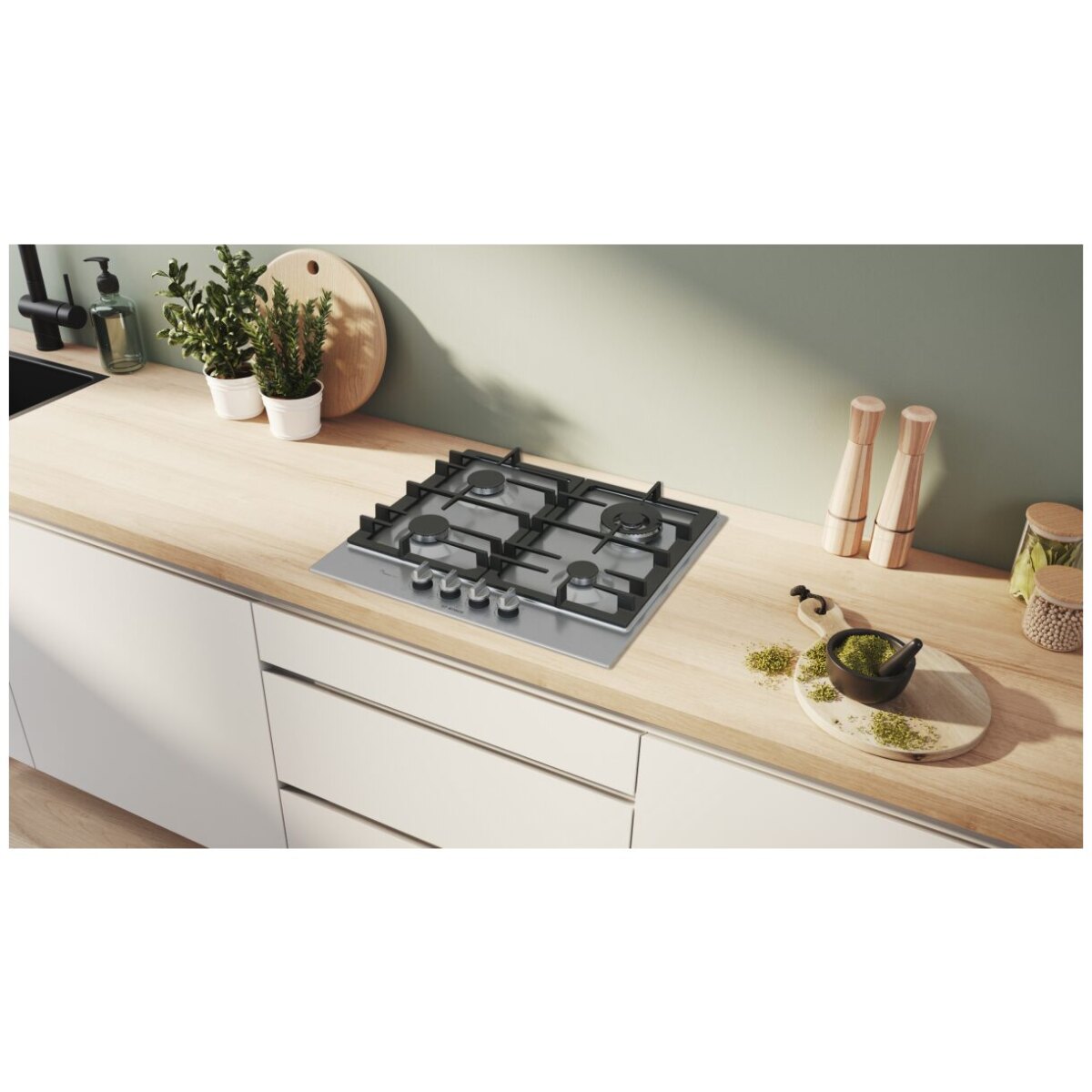 Płyta gazowa Bosch PCH6A5I90 Serie 6 (60 cm, stal szlachetna) - obrazek 4