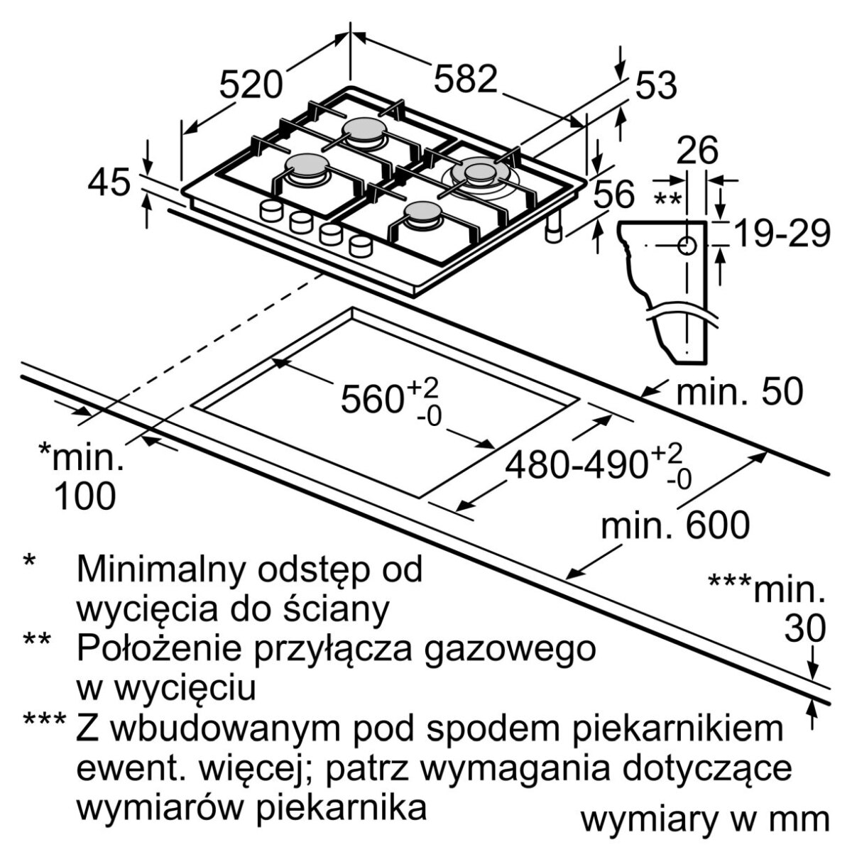 Płyta gazowa Bosch PCH6A5I90 Serie 6 (60 cm, stal szlachetna) - obrazek 12