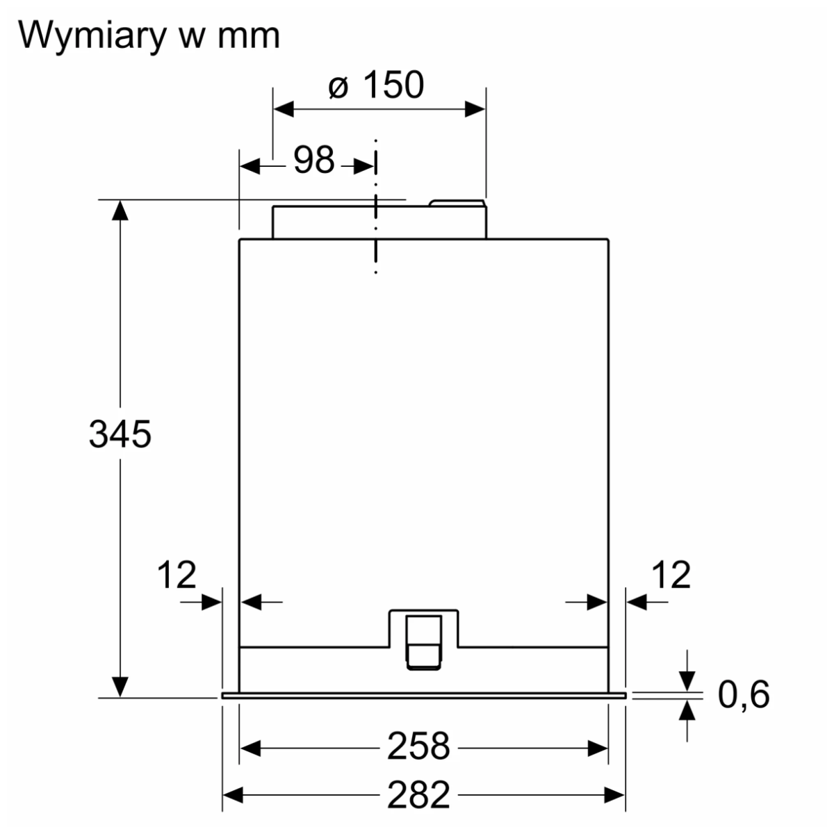 Okap wysepkowy do zabudowy Bosch DLN78PC60 Serie 8 (70 cm, czarny) - obrazek 11