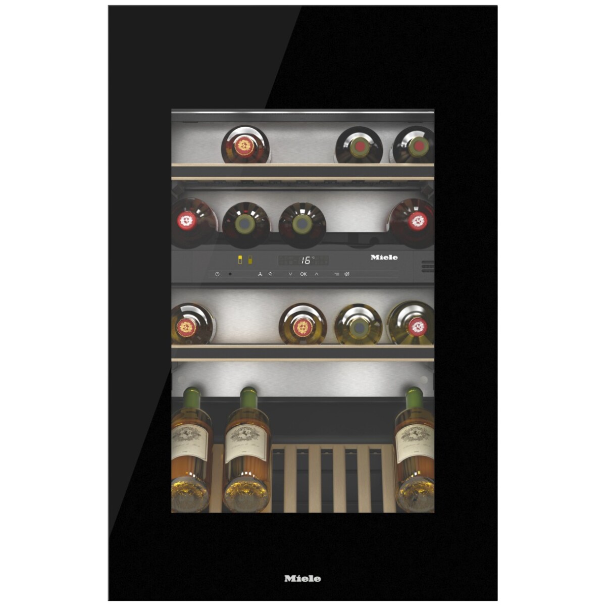 Chłodziarka na wino do zabudowy MIELE KWT 6422 iG-1 Obsidianblack (szkło)
